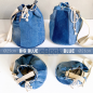 Mobile Preview: Beuteltasche aus Jeans Schnittmuster