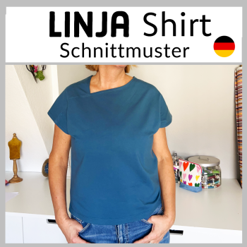 Schnittmuster für Shirt mit asymmetrischem Ausschnitt